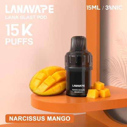 LANA 15000 換彈式電子煙｜直桿主機/煙彈單顆裝｜15000口大容量｜買三顆煙彈送一隻主機