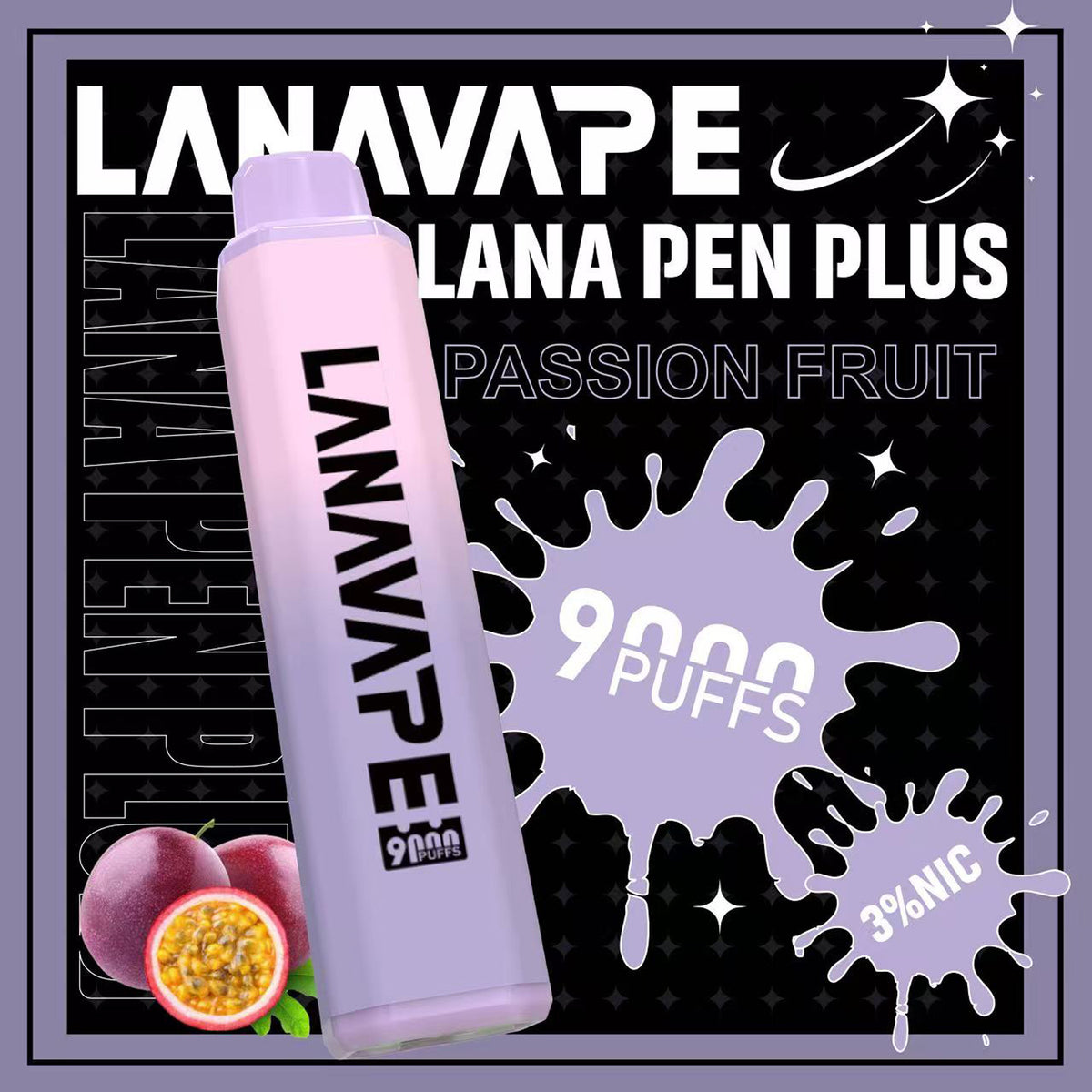 LANA 9000口拋棄式電子煙｜15ML大容量煙油｜長效續航水果口味一次性電子煙-VAKA糖果雲煙館