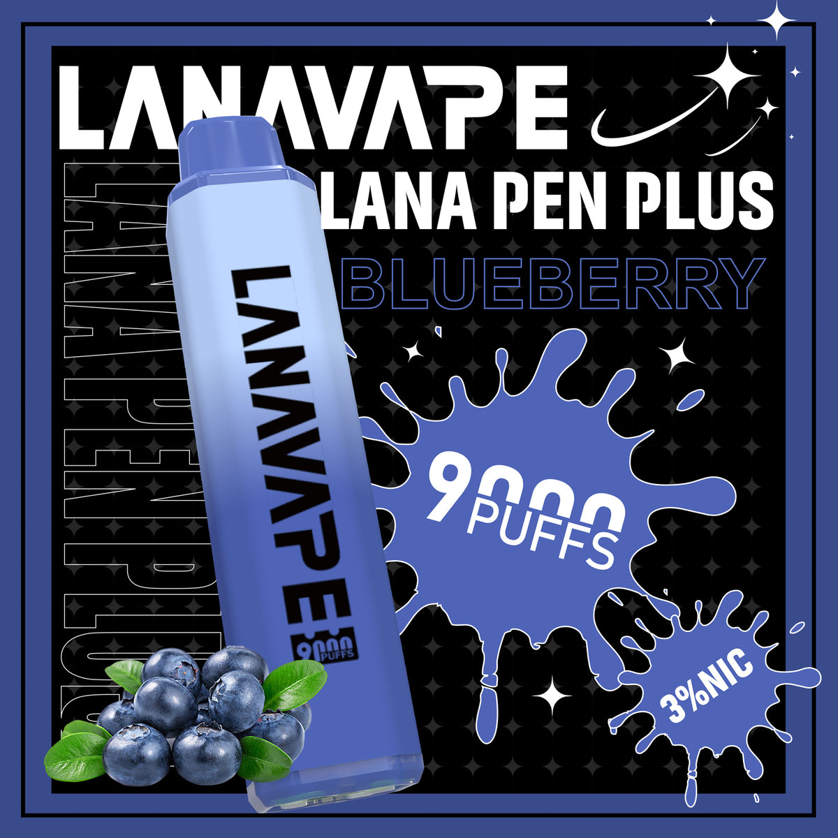 LANA 9000口拋棄式電子煙｜15ML大容量煙油｜長效續航水果口味一次性電子煙-VAKA糖果雲煙館