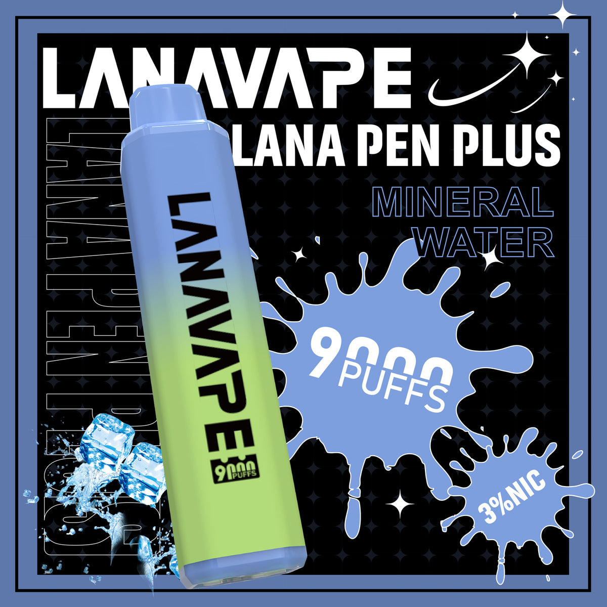 LANA 9000口拋棄式電子煙｜15ML大容量煙油｜長效續航水果口味一次性電子煙-VAKA糖果雲煙館